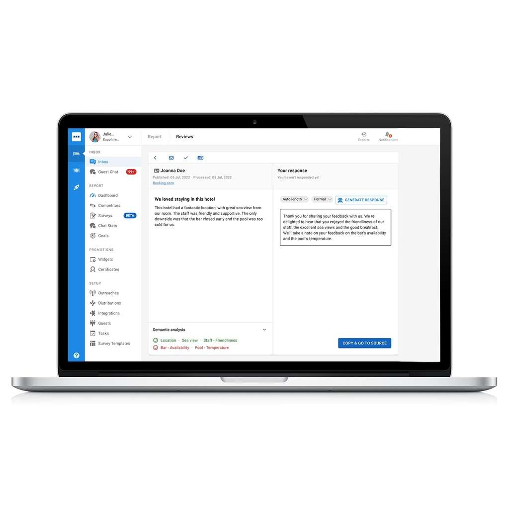 Het geautomatiseerde schrijven van gastreviews